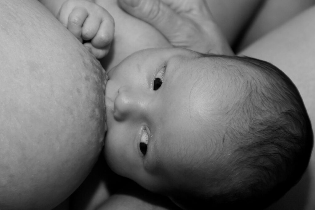 baby breastfeeding